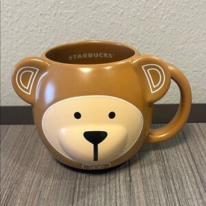 NWT Starbucks Holiday Bear Face Mug Brown 14oz